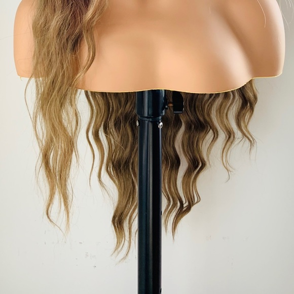 Gorgeous 28” Toffee Brown Premium Fiber Lace Front Wig - Picture 9 of 15